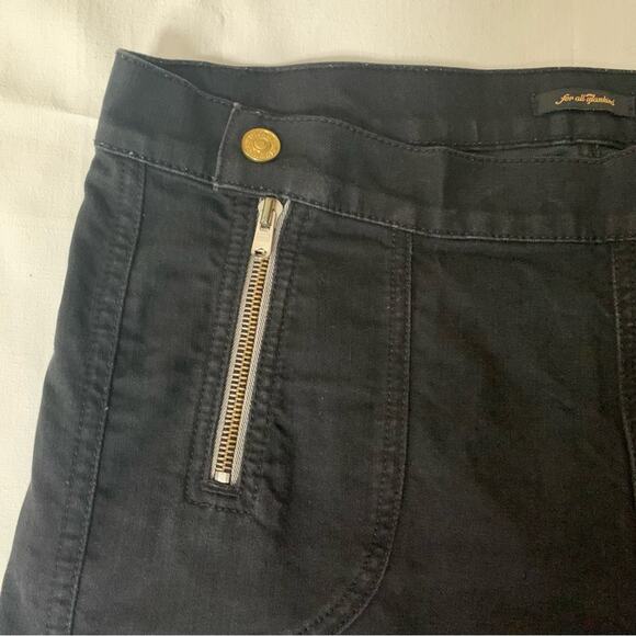 7 For All Mankind women's size 30 Black Flare Denim Jeans - Picture 7 of 13